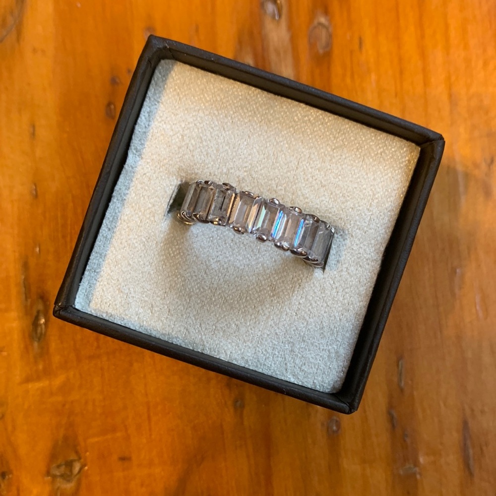 Ross Simons CZ Eternity Band in Silver